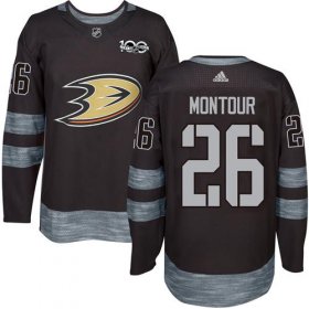 Wholesale Cheap Adidas Ducks #26 Brandon Montour Black 1917-2017 100th Anniversary Stitched NHL Jersey