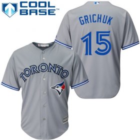 Wholesale Cheap Blue Jays #15 Randal Grichuk Grey New Cool Base Stitched MLB Jersey