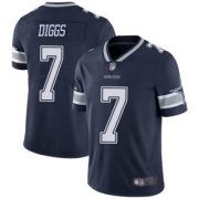Wholesale Cheap Big Size Men's Navy Dallas Cowboys #7 Trevon Diggs 2021 Vapor Limited Stitched Jersey