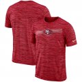 Wholesale Cheap San Francisco 49ers Nike Sideline Velocity Performance T-Shirt Heathered Scarlet