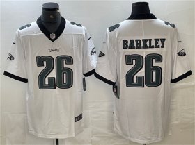 Cheap Men\'s Philadelphia Eagles #26 Saquon Barkley White Vapor Untouchable Limited Football Stitched Jersey