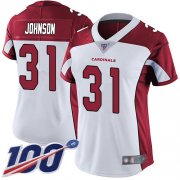 Wholesale Cheap Nike Cardinals #31 David Johnson White Women's Stitched NFL 100th Season Vapor Limited Jersey