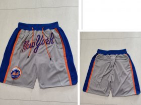 Wholesale Men\'s New York Mets Just Don Gray Swingman Shorts