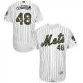 Wholesale Cheap Mets #48 Jacob DeGrom White(Blue Strip) Flexbase Authentic Collection Memorial Day Stitched MLB Jersey