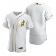 Wholesale Cheap New York Yankees Blank White Nike Men's Authentic Golden Edition MLB Jersey