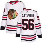 Wholesale Cheap Adidas Blackhawks #56 Erik Gustafsson White Road Authentic Stitched Youth NHL Jersey