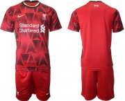 Wholesale Cheap Men 2021-2022 Club Liverpool home red blank Nike Soccer Jerseys