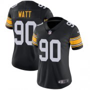 Wholesale Cheap Nike Steelers #90 T. J. Watt Black Alternate Women's Stitched NFL Vapor Untouchable Limited Jersey