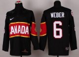 Wholesale Cheap Olympic 2014 CA. #6 Shea Weber Black Stitched NHL Jersey
