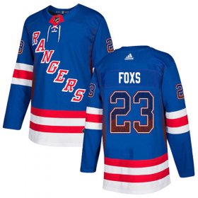 Wholesale Cheap Adidas Rangers #23 Adam Foxs Royal Blue Home Authentic Drift Fashion Stitched NHL Jersey