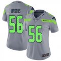 Wholesale Cheap Nike Seahawks #56 Jordyn Brooks Gray Women's Stitched NFL Limited Inverted Legend Jersey