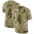 Wholesale Cheap Nike Raiders #4 Derek Carr Camo Men's Stitched NFL Limited 2018 Salute To Service Jersey