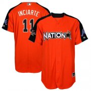 Wholesale Cheap Braves #11 Ender Inciarte Orange 2017 All-Star National League Stitched Youth MLB Jersey