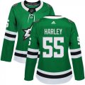 Cheap Adidas Stars #55 Thomas Harley Green Home Authentic Women's Stitched NHL Jersey