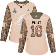 Cheap Adidas Lightning #18 Ondrej Palat Camo Authentic 2017 Veterans Day Women's 2020 Stanley Cup Champions Stitched NHL Jersey