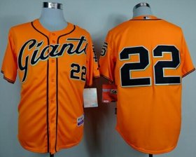 Wholesale Cheap Giants #22 Will Clark Orange Alternate Cool Base Stitched MLB Jersey