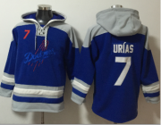 Wholesale Cheap Men's Los Angeles Dodgers #7 Julio Urias Blue Ageless Must Have Lace Up Pullover Hoodie