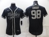 Wholesale Cheap Men's Las Vegas Raiders #98 Maxx Crosby Black Stitched MLB Flex Base Nike Baseball Jersey