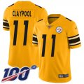 Wholesale Cheap Nike Steelers #11 Chase Claypool Gold Youth Stitched NFL Limited Inverted Legend 100th Season Jersey