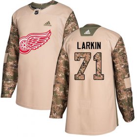 Wholesale Cheap Adidas Red Wings #71 Dylan Larkin Camo Authentic 2017 Veterans Day Stitched Youth NHL Jersey
