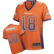 Wholesale Cheap Nike Broncos #18 Peyton Manning Orange Team Color Women's Stitched NFL Elite Drift Fashion Jersey