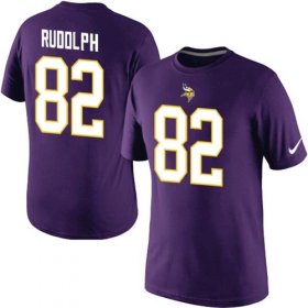 Wholesale Cheap Nike Minnesota Vikings #82 Kyle Rudolph Pride Name & Number NFL T-Shirt Purple