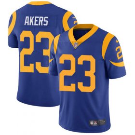 Wholesale Cheap Nike Rams #23 Cam Akers Royal Blue Alternate Men\'s Stitched NFL Vapor Untouchable Limited Jersey