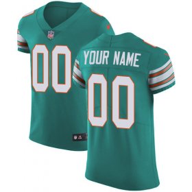 Wholesale Cheap Nike Miami Dolphins Customized Aqua Green Alternate Stitched Vapor Untouchable Elite Men\'s NFL Jersey