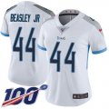 Wholesale Cheap Nike Titans #44 Vic Beasley Jr White Women's Stitched NFL 100th Season Vapor Untouchable Limited Jersey