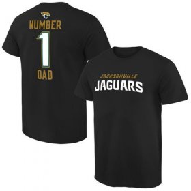 Wholesale Cheap Men\'s Jacksonville Jaguars Pro Line College Number 1 Dad T-Shirt Black