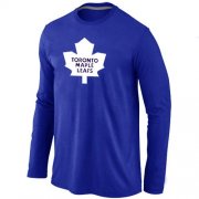 Wholesale Cheap NHL Toronto Maple Leafs Big & Tall Logo Long Sleeve T-Shirt Blue