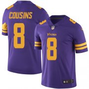 Wholesale Cheap Nike Vikings #8 Kirk Cousins Purple Youth Stitched NFL Limited Rush Jersey