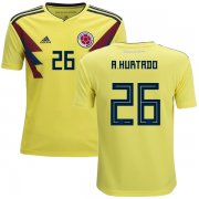 Wholesale Cheap Colombia #26 A. Hurtado Home Kid Soccer Country Jersey