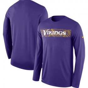 Wholesale Cheap Minnesota Vikings Nike Sideline Seismic Legend Long Sleeve T-Shirt Purple