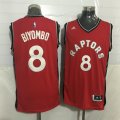 Wholesale Cheap Men's Toronto Raptors #8 Bismack Biyombo Red New NBA Rev 30 Swingman Jersey