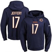 Wholesale Cheap Nike Bears #17 Alshon Jeffery Navy Blue Name & Number Pullover NFL Hoodie