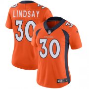 Wholesale Cheap Nike Broncos #30 Phillip Lindsay Orange Team Color Women's Stitched NFL Vapor Untouchable Limited Jersey