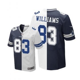 Wholesale Cheap Nike Cowboys #83 Terrance Williams Navy Blue/White Men\'s Stitched NFL Elite Split Jersey