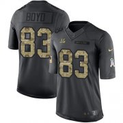 Wholesale Cheap Nike Bengals #83 Tyler Boyd Black Men's Stitched NFL Limited 2016 Salute to Service Jersey
