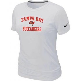 Wholesale Cheap Women\'s Nike Tampa Bay Buccaneers Heart & Soul NFL T-Shirt White