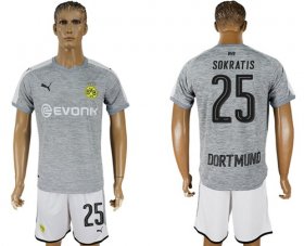 Wholesale Cheap Dortmund #25 Sokratis Grey Soccer Club Jersey