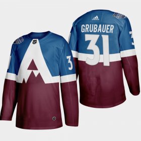 Wholesale Cheap Adidas Colorado Avalanche #31 Philipp Grubauer Men\'s 2020 Stadium Series Burgundy Stitched NHL Jersey