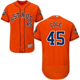 Wholesale Cheap Astros #45 Gerrit Cole Orange Flexbase Authentic Collection 2019 World Series Bound Stitched MLB Jersey