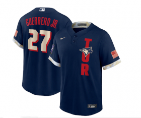 Wholesale Cheap Men\'s Toronto Blue Jays #27 Vladimir Guerrero Jr. 2021 Navy All-Star Cool Base Stitched MLB Jersey
