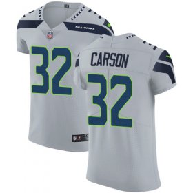 Wholesale Cheap Nike Seahawks #32 Chris Carson Grey Alternate Men\'s Stitched NFL Vapor Untouchable Elite Jersey