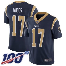 Wholesale Cheap Nike Rams #17 Robert Woods Navy Blue Team Color Men\'s Stitched NFL 100th Season Vapor Limited Jersey