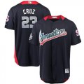 Wholesale Cheap Mariners #23 Nelson Cruz Navy Blue 2018 All-Star American League Stitched MLB Jersey