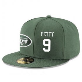 Wholesale Cheap New York Jets #9 Bryce Petty Snapback Cap NFL Player Green with White Number Stitched Hat