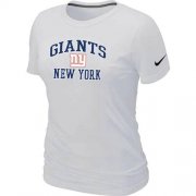 Wholesale Cheap Women's Nike New York Giants Heart & Soul NFL T-Shirt White