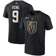 Wholesale Cheap Men's Vegas Golden Knights #9 Jack Eichel Black 2023 Stanley Cup Champions Name & Number T-Shirt